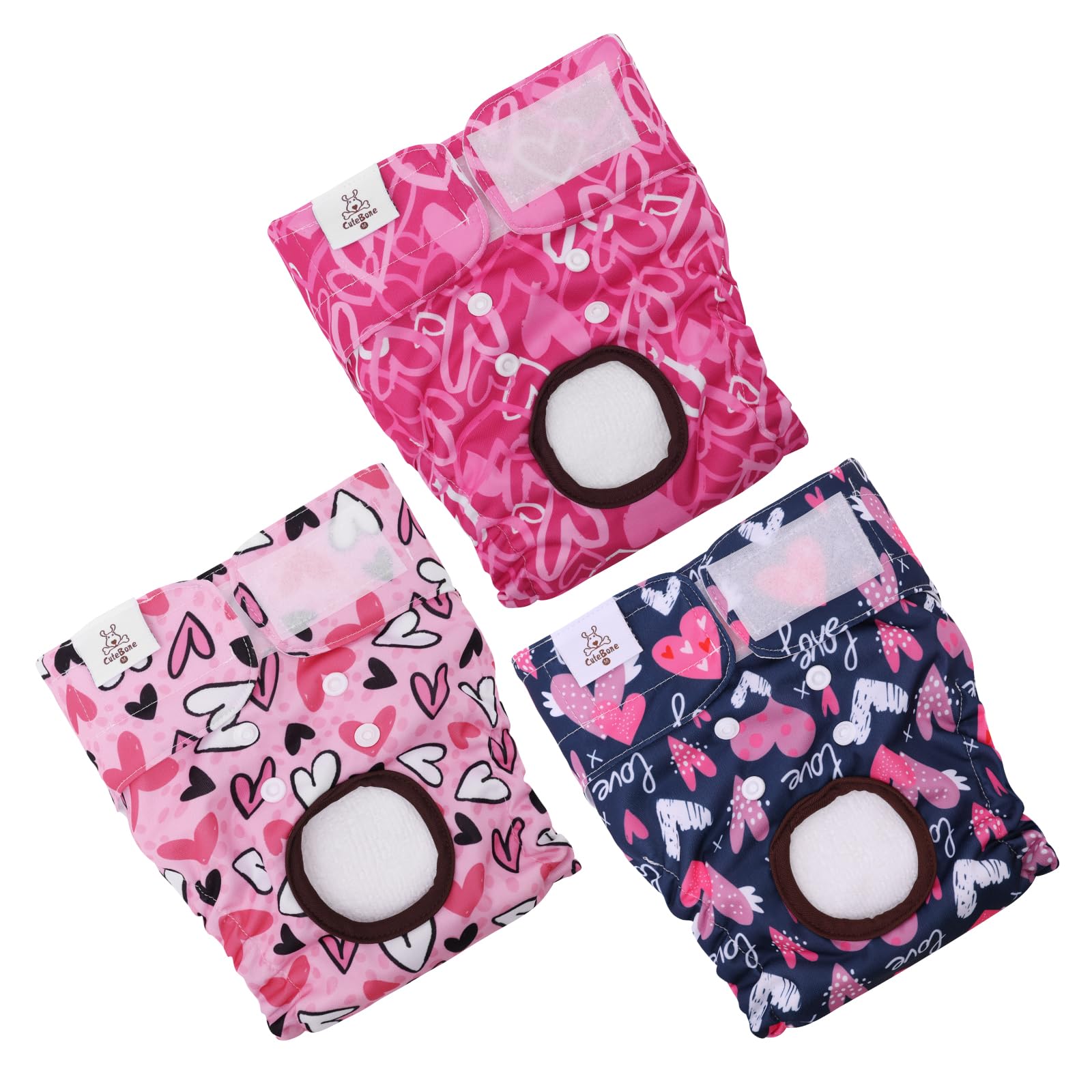 CuteBone dog diapers outer shell provides leak protection for cleaner floors.