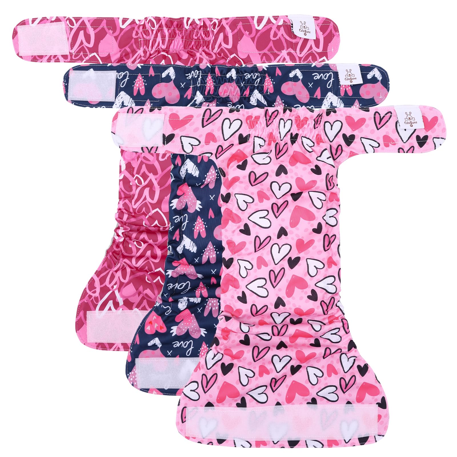 CuteBone valentines-theme dog diapers for small to medium dogs