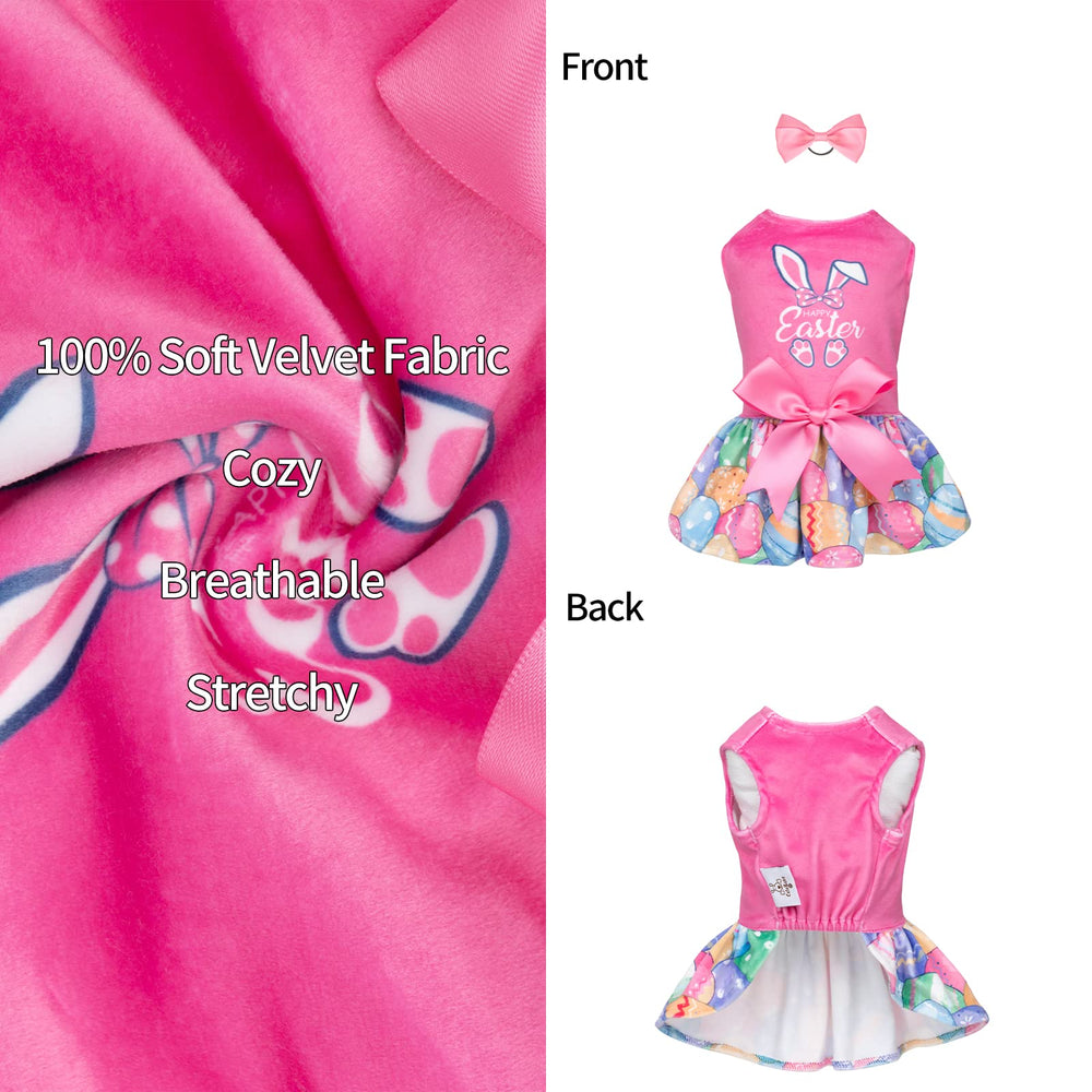 Fabric close-up highlights breathable velvet for year-round wear.