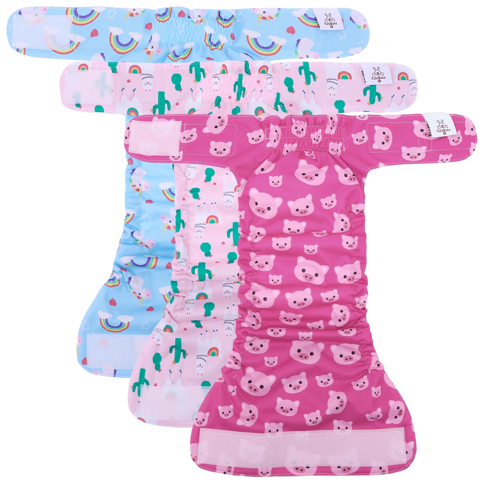 CuteBone reusable dog diaper pack promotes eco-friendly pet care.