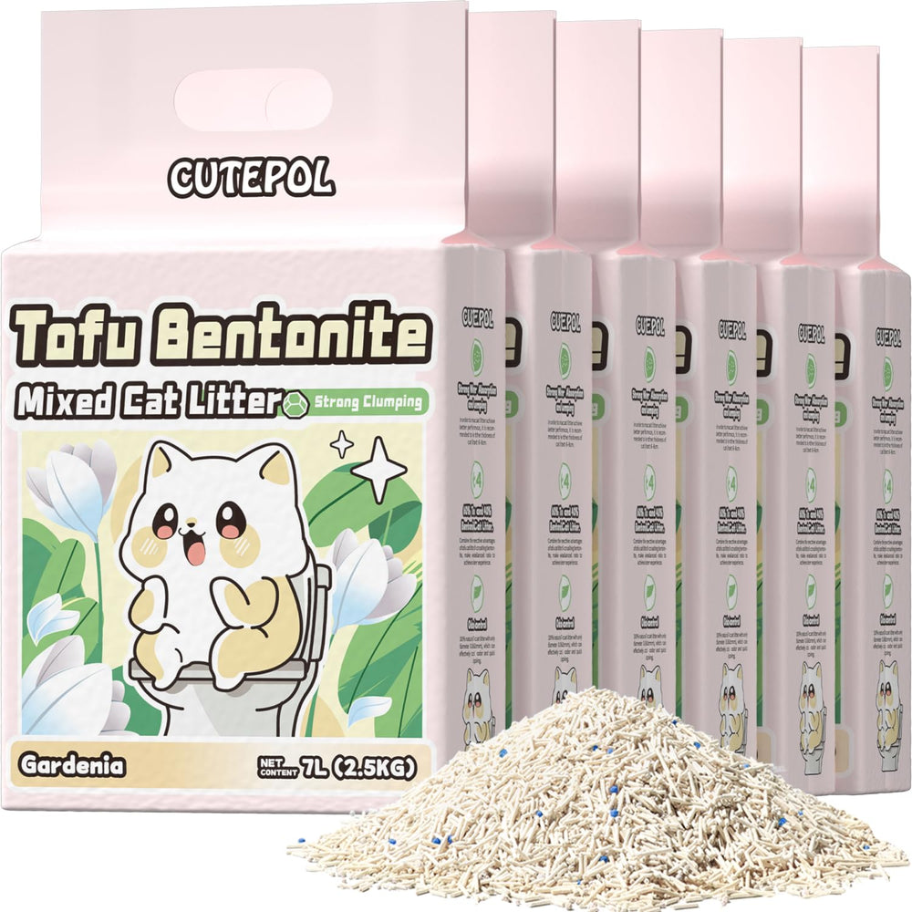 Cutepol mixed 4-in-1 litter delivers rapid clumping and easy cleanup.
