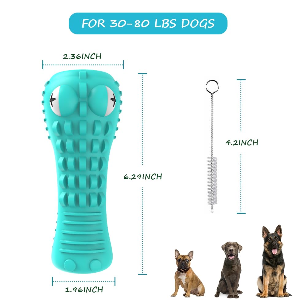 Cutiful Gator dog toy includes a small cleaning brush for easy maintenance.