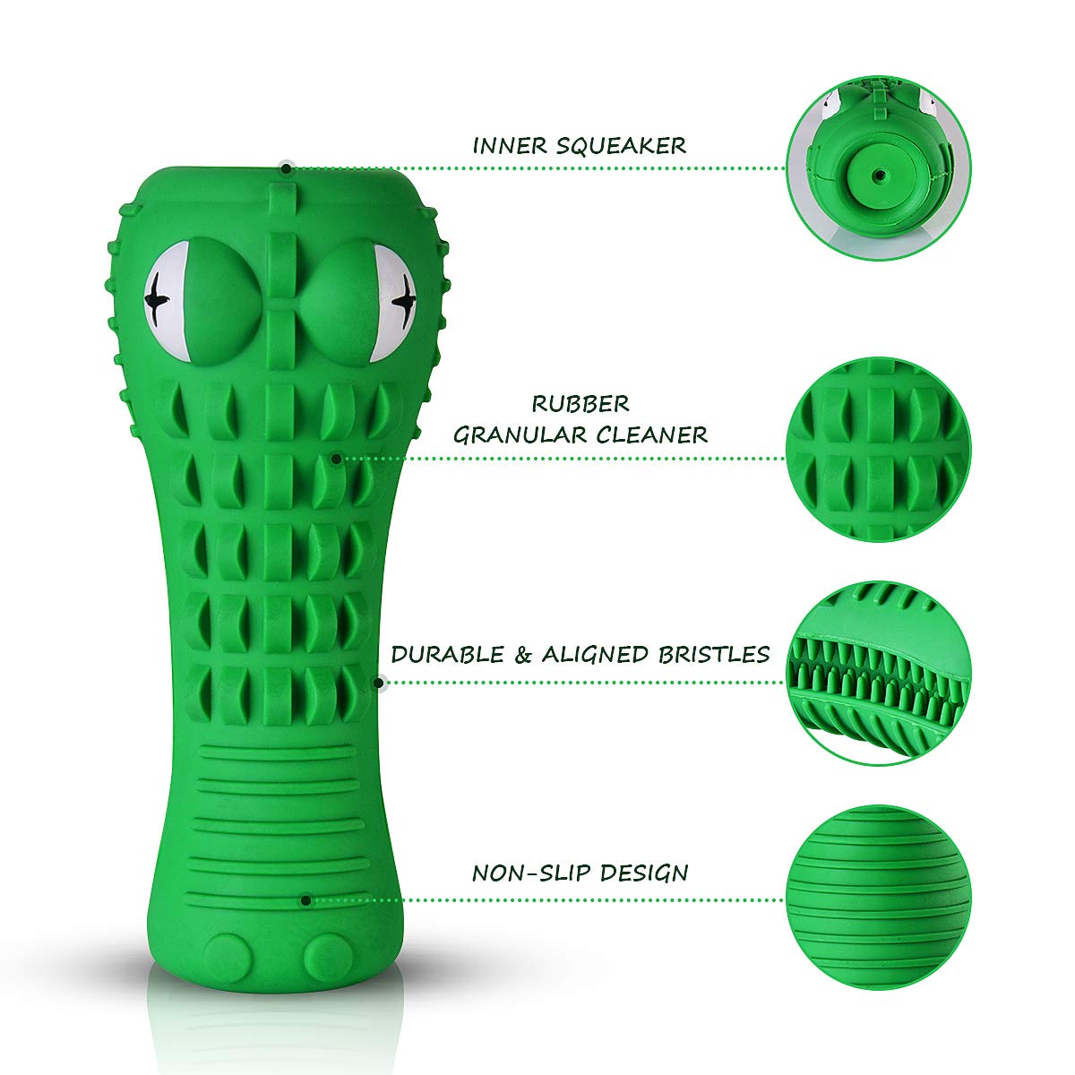 Cutiful Gator toy with squeaker and coconut scent to entice play