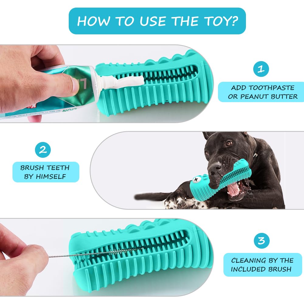 Cutiful Gator dog toy emits a milk coconut scent and squeaks for enhanced play.