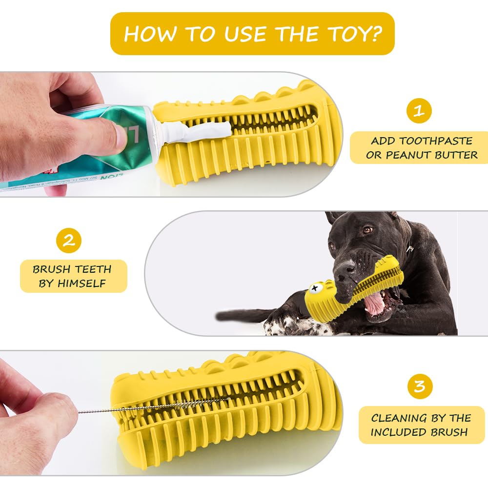 Cutiful Gator toy can hold peanut butter or cream cheese for treats.
