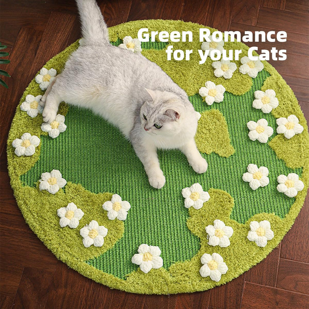Cuvjinv natural sisal with teddy fleece surface for scratching and cozy lounging.