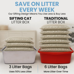 CVG GOODS XL interior with sifting tray for quick waste separation.