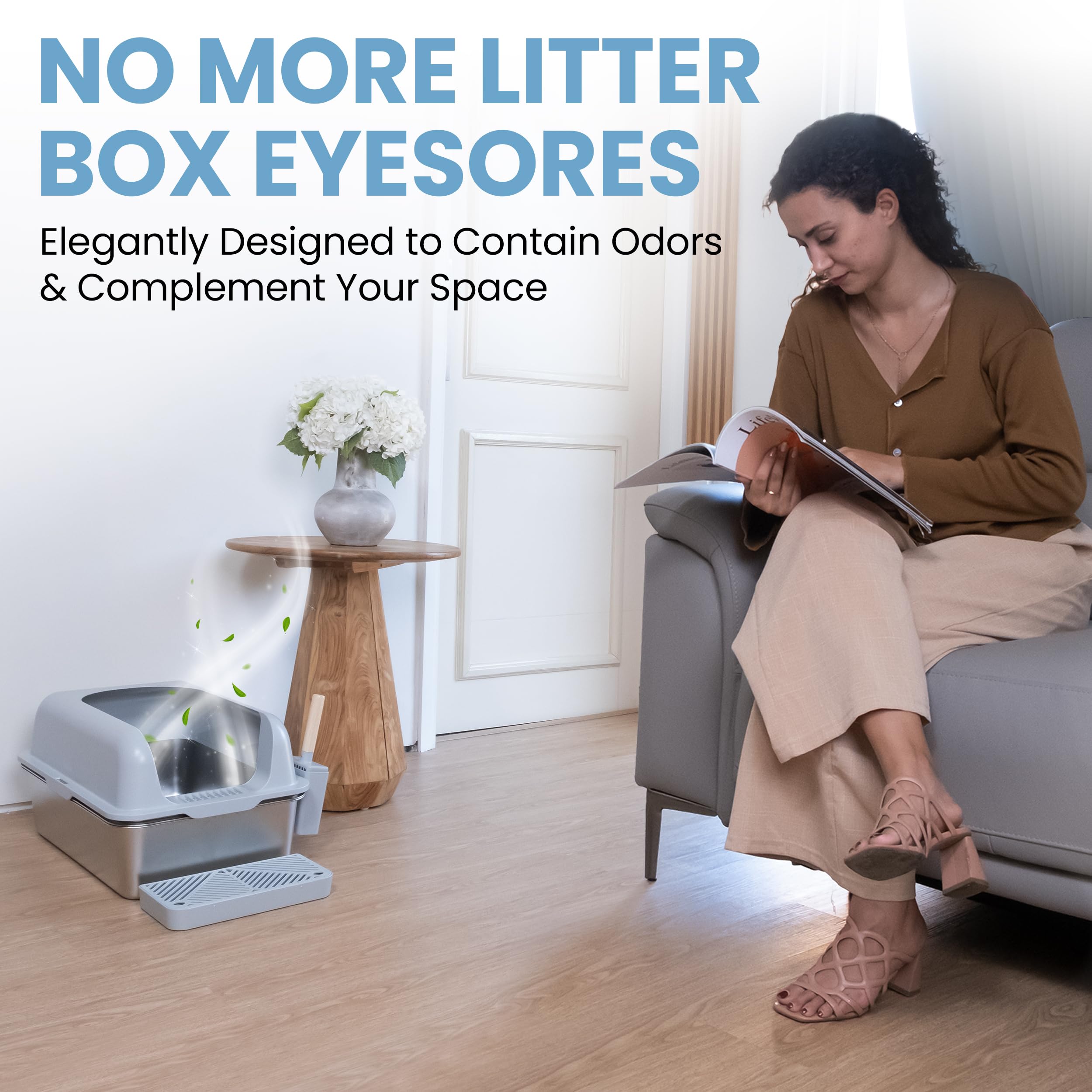 CVG GOODS XL non-slip feet keep the box steady on floors.