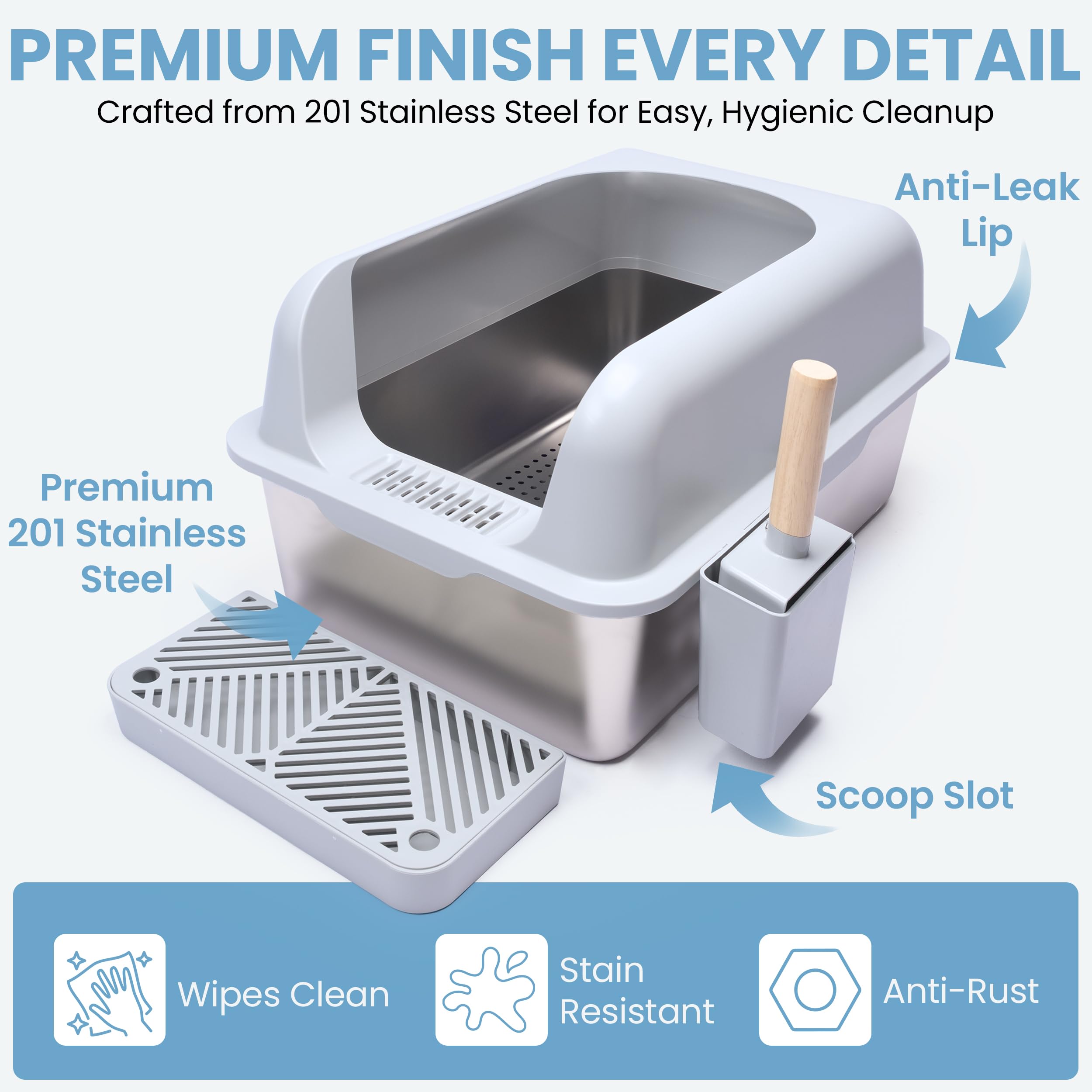 CVG GOODS XL sifting tray in action for fast clean litter separation.