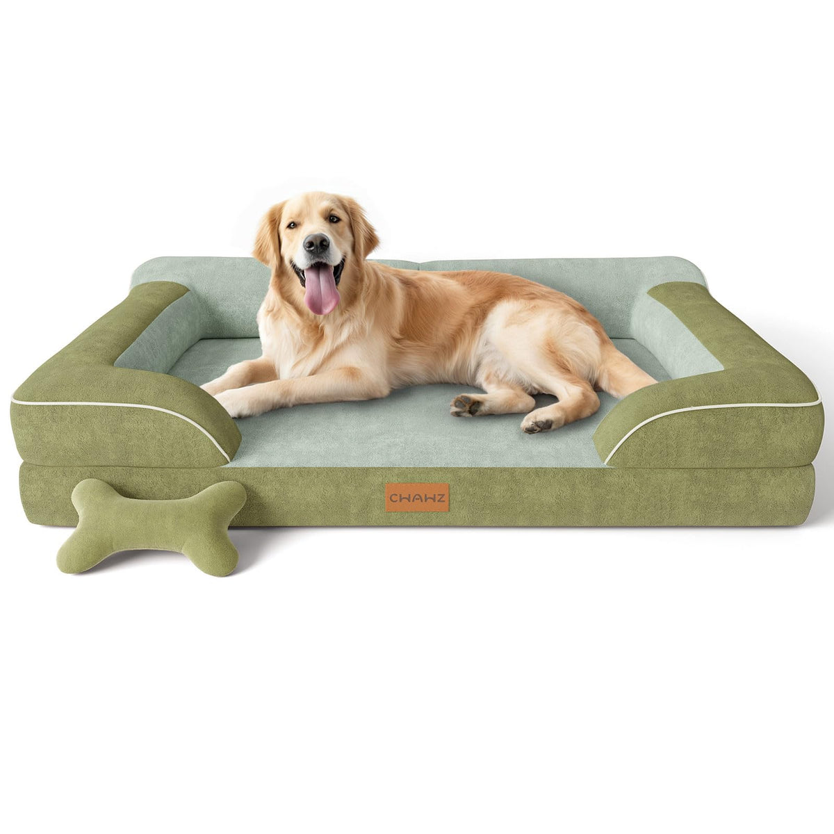 CWAWZ Extra Large Dog Bed with orthopedic foam supports joints during rest.
