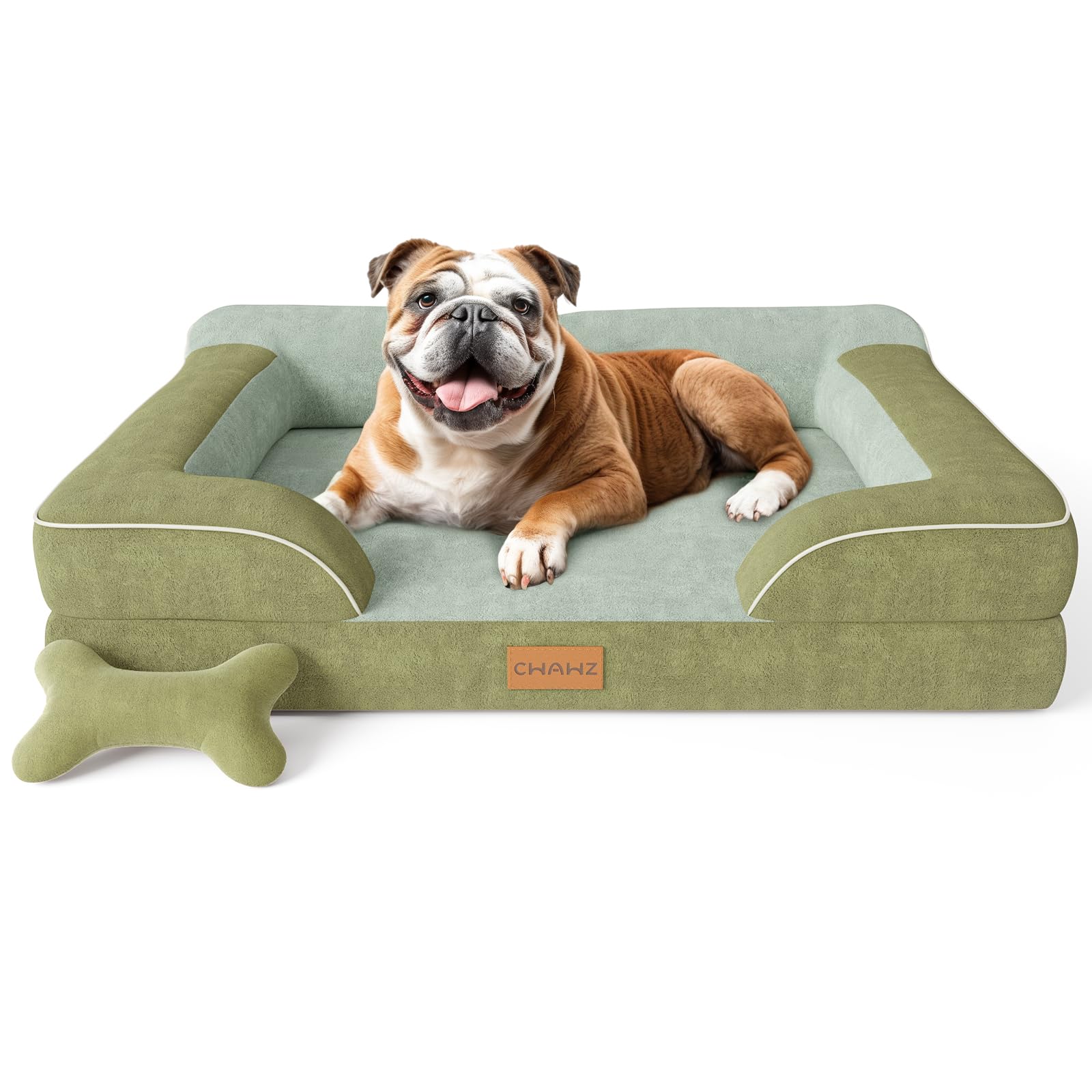 CWAWZ large dog bed with orthopedic foam supports joints.