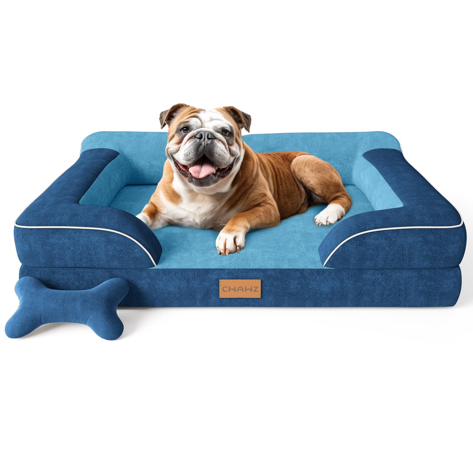 CWAWZ large orthopedic dog bed with cooling gel foam for joint comfort
