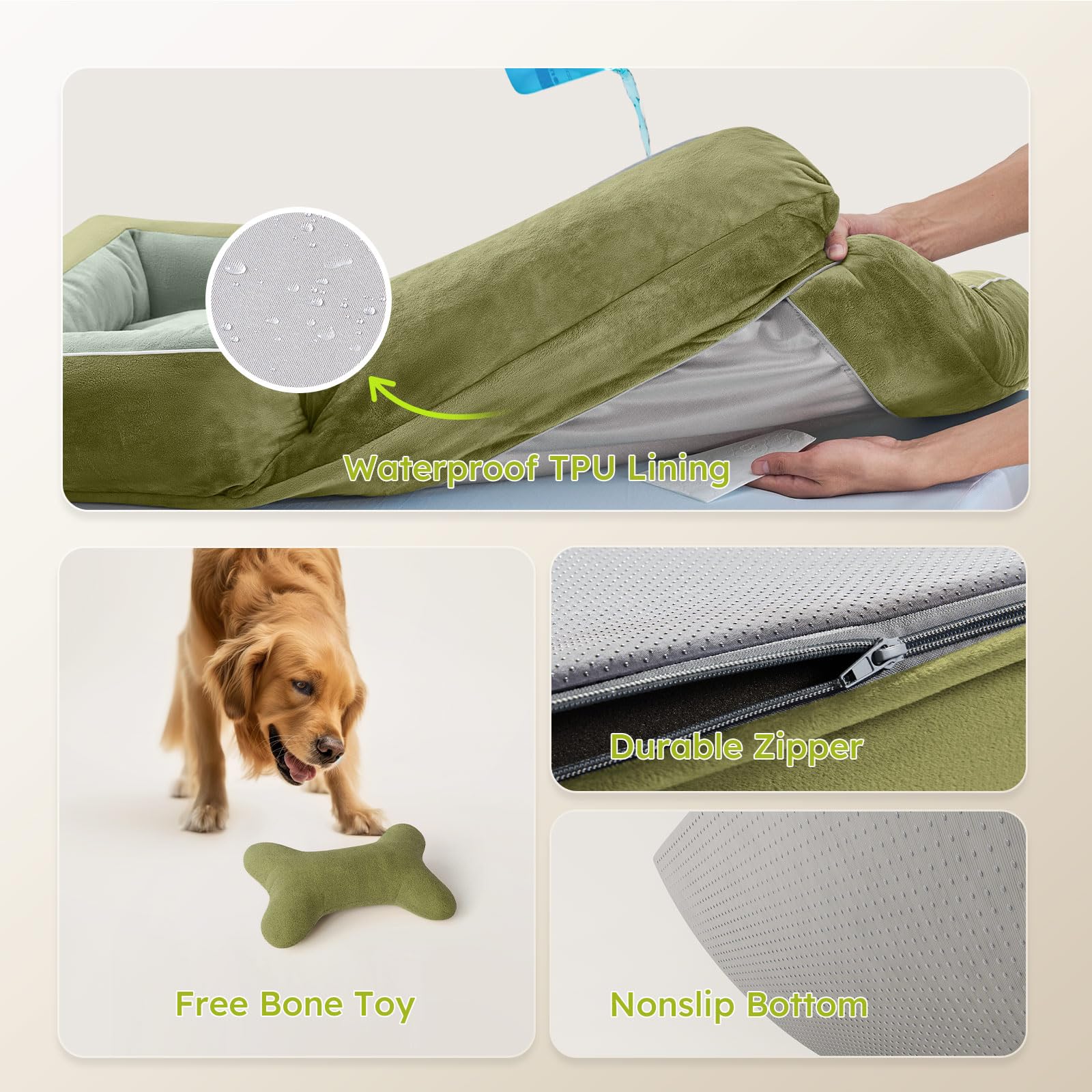 CWAWZ non-slip bottom keeps bed securely in place.