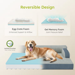 CWAWZ XL memory foam cooling layer contours to your dog's body