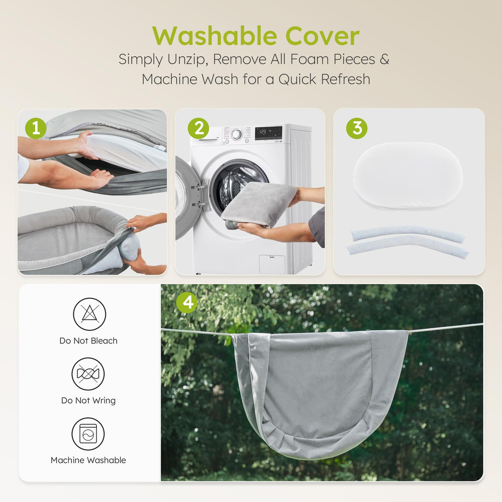 CWAWZ XL washable-cover shot conveys easy cleaning after messes