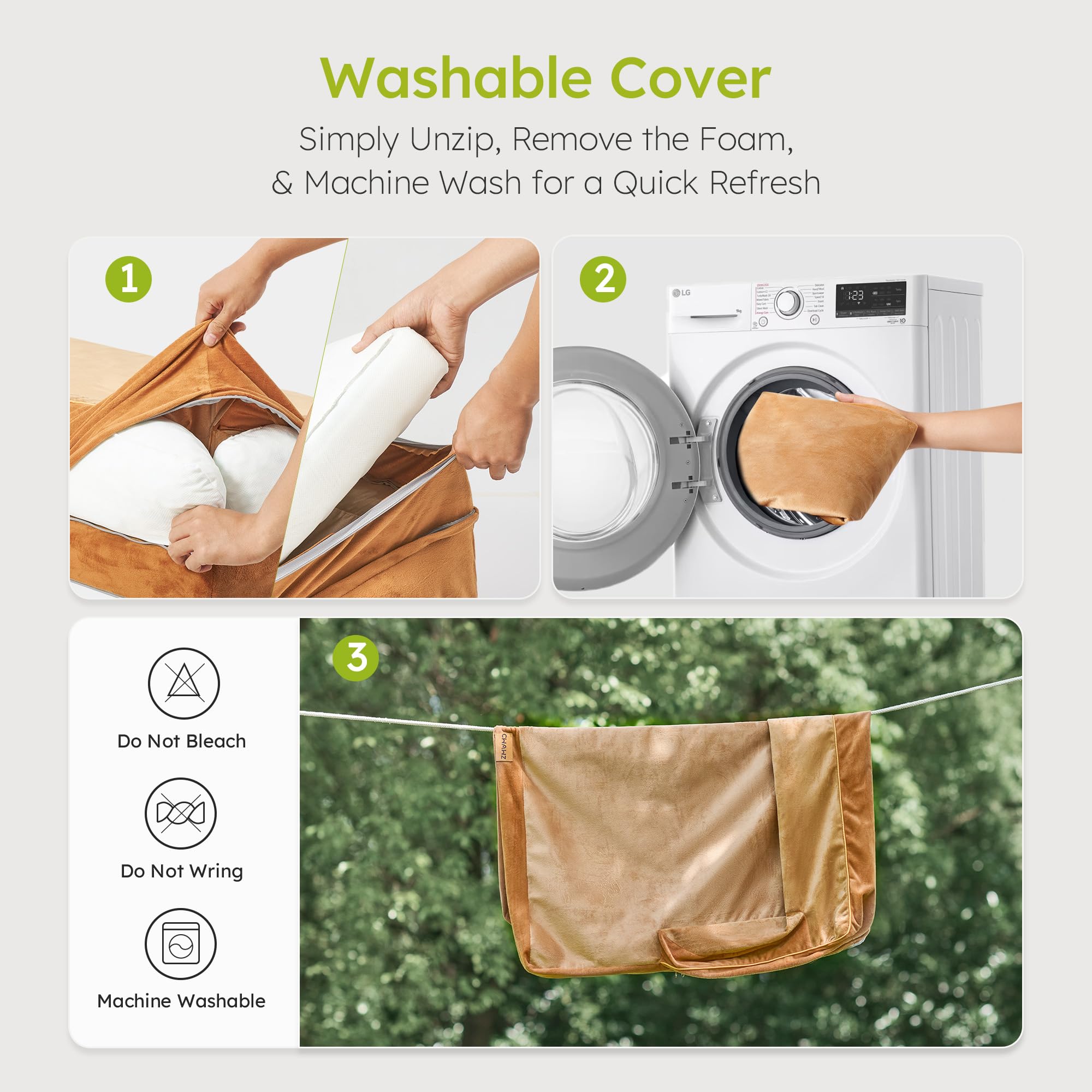 CWAWZ non-slip-bottom helps keep the bed in place on any floor.