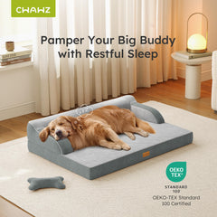 CWAWZ XL bed side bolster highlights neck support for comfortable lounging.