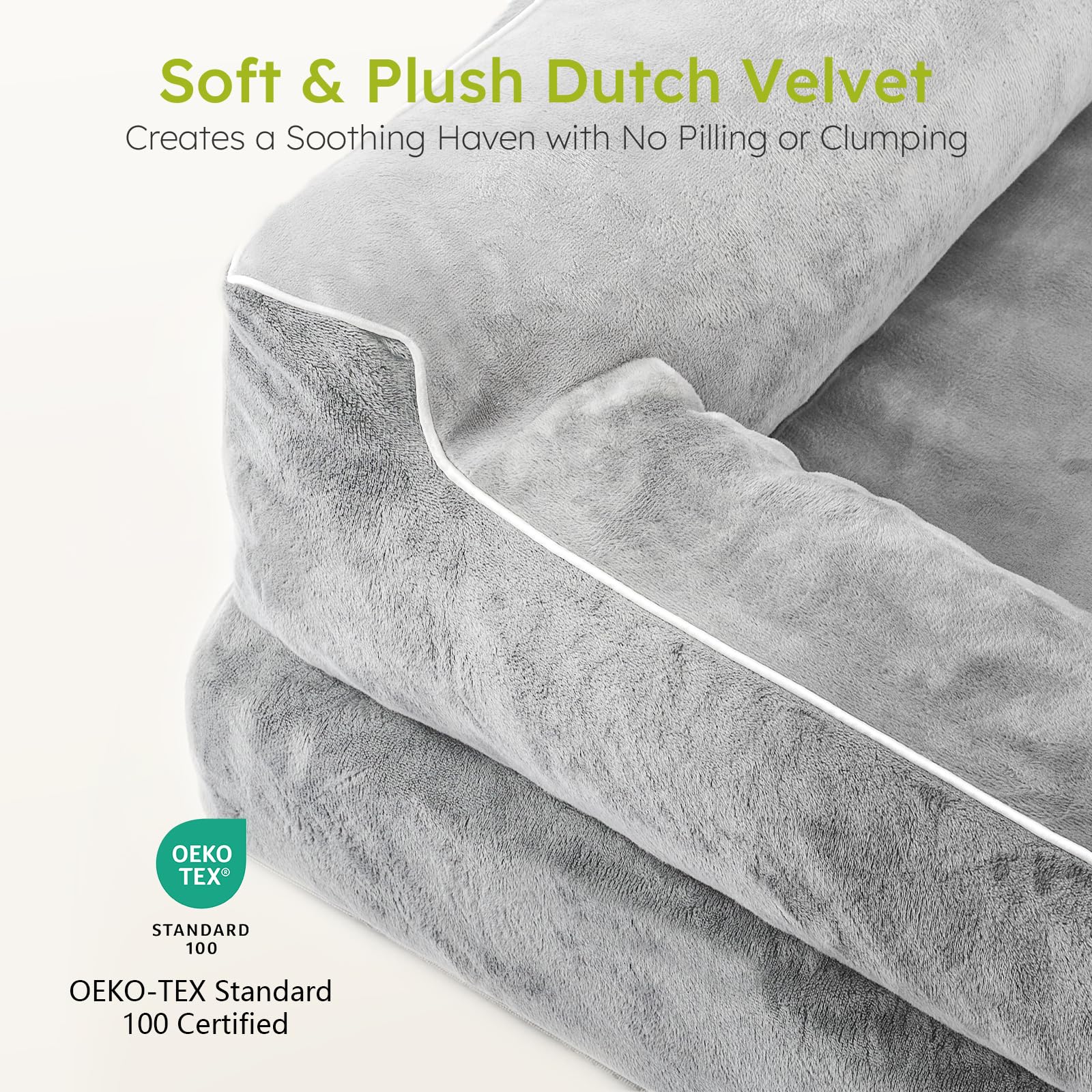 CWAWZ XXL dog bed non-slip bottom for secure placement.