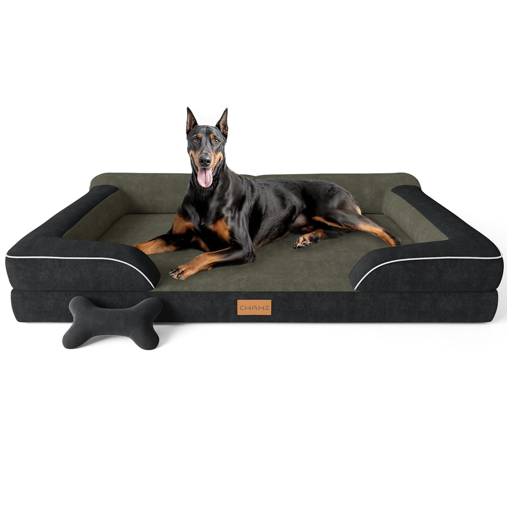 CWAWZ XXL orthopedic foam bed supports large dogs during rest