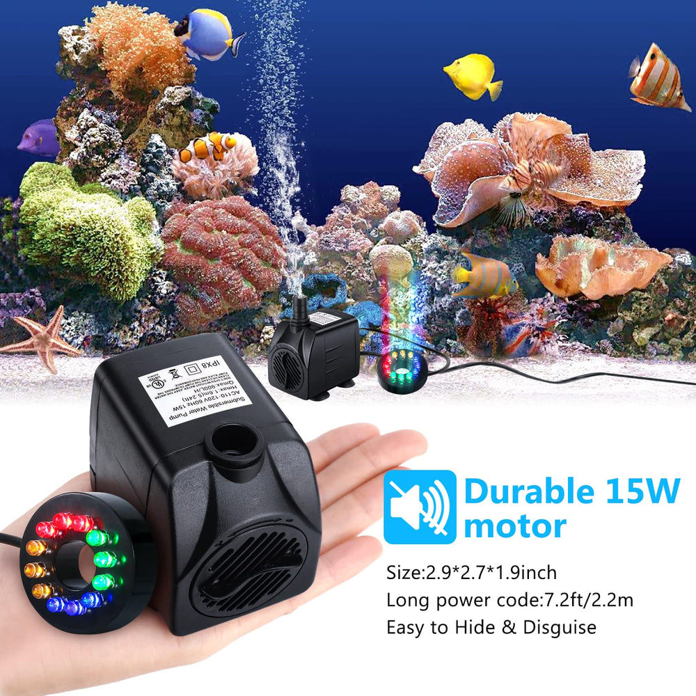 CWKJ compact dimensions pump hides easily behind décor or tank.