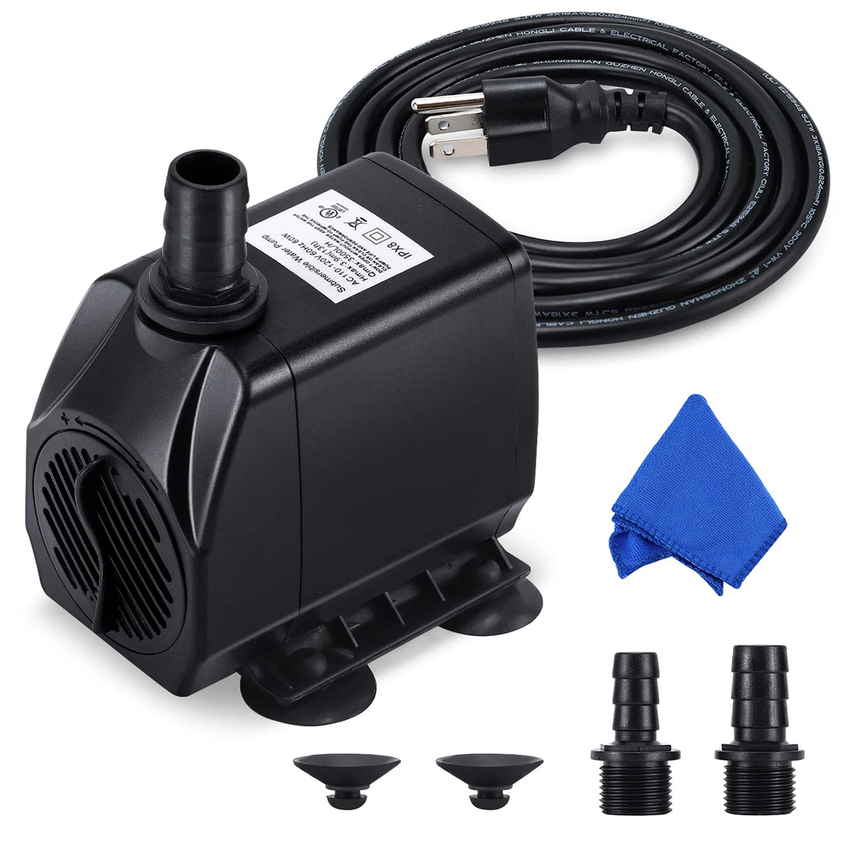 CWKJ fountain pump with quiet operation for tranquil water features.