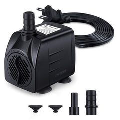 CWKJTOP fountain pump front view highlights compact design for easy concealment.