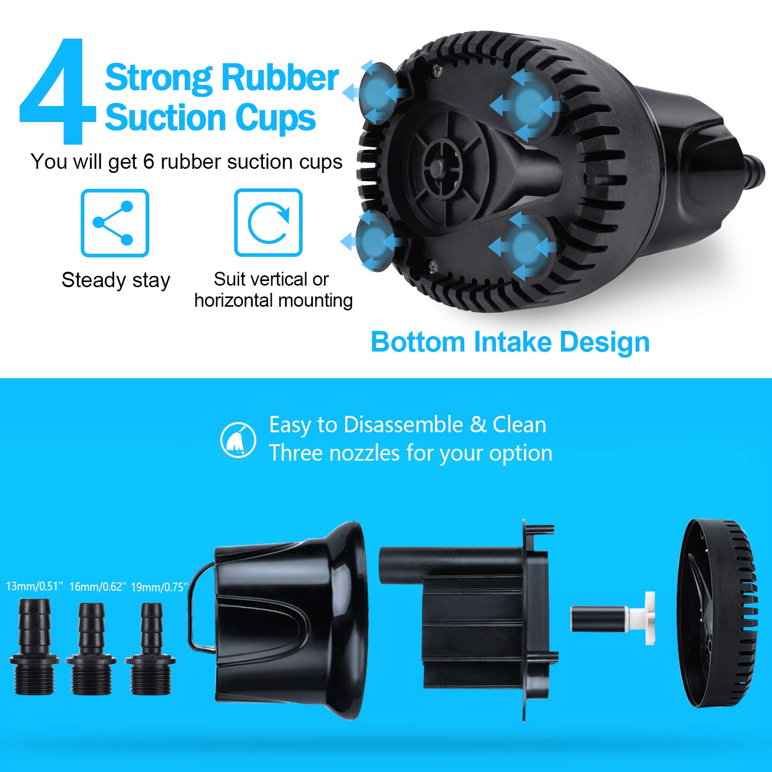 CWKJTOP pump nozzle set with three sizes for customizable spray patterns