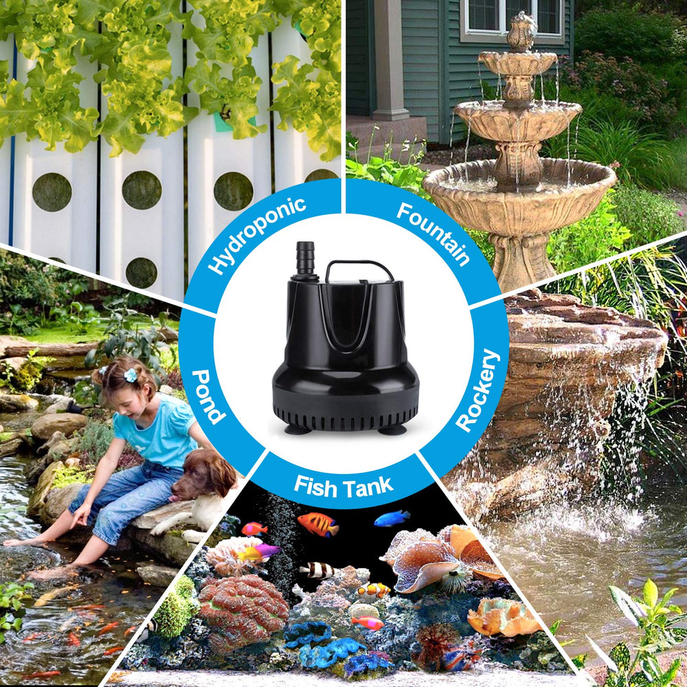 CWKJTOP fountain pump used in outdoor pond with fountain spray