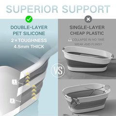 Cyanoe collapsible pet tub features durable PP and TPR materials
