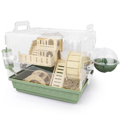 Cycodo 8-in-1 acrylic hamster cage top view showing clear panels for easy observation.