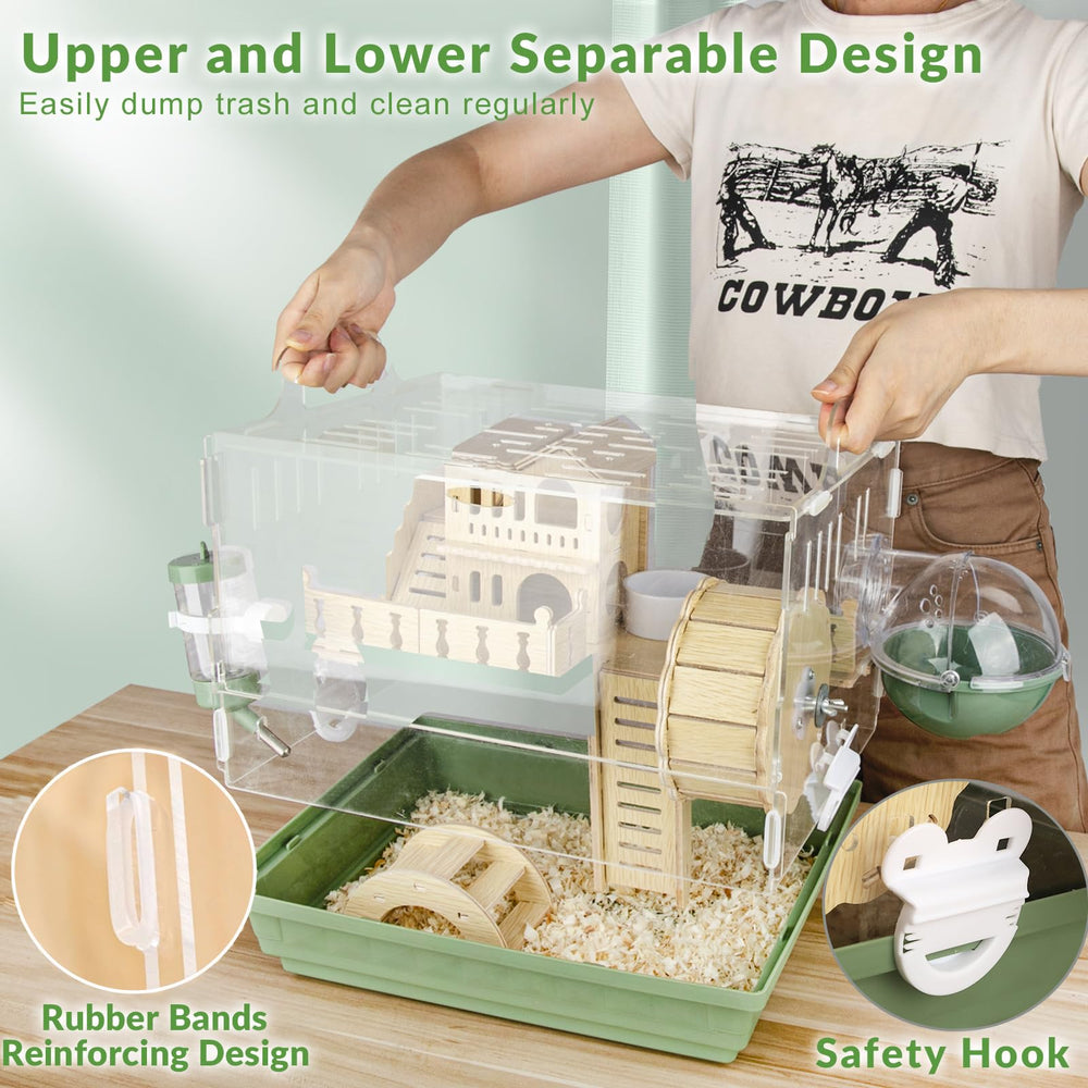 Cycodo dust bath container supports natural grooming in the hamster cage.