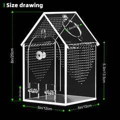 Cycodo Jumping Spider Enclosure knob latch provides quiet, secure closure during handling.