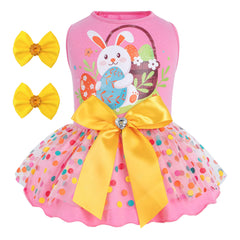 cyeollo Easter Day dress with bunny egg print, ideal for stylish Easter photos