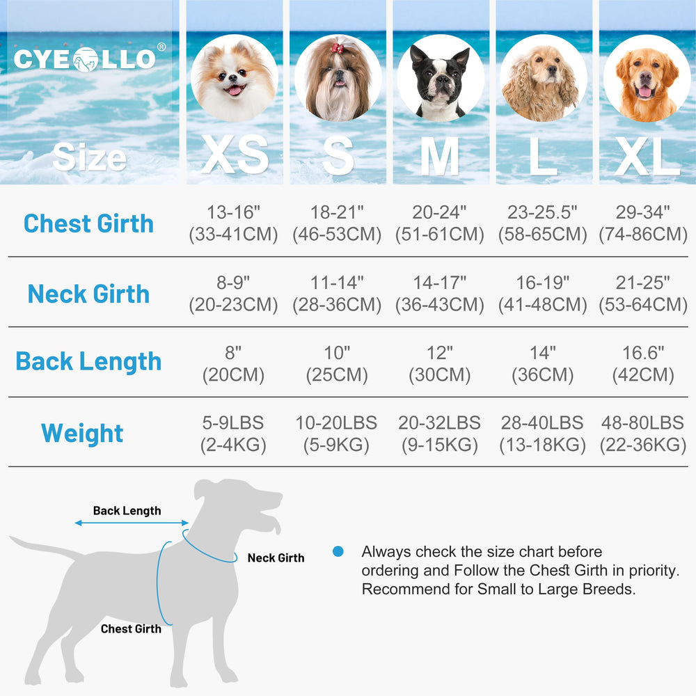 Cyeollo front chin buoyancy supports comfortable floating for active dogs.