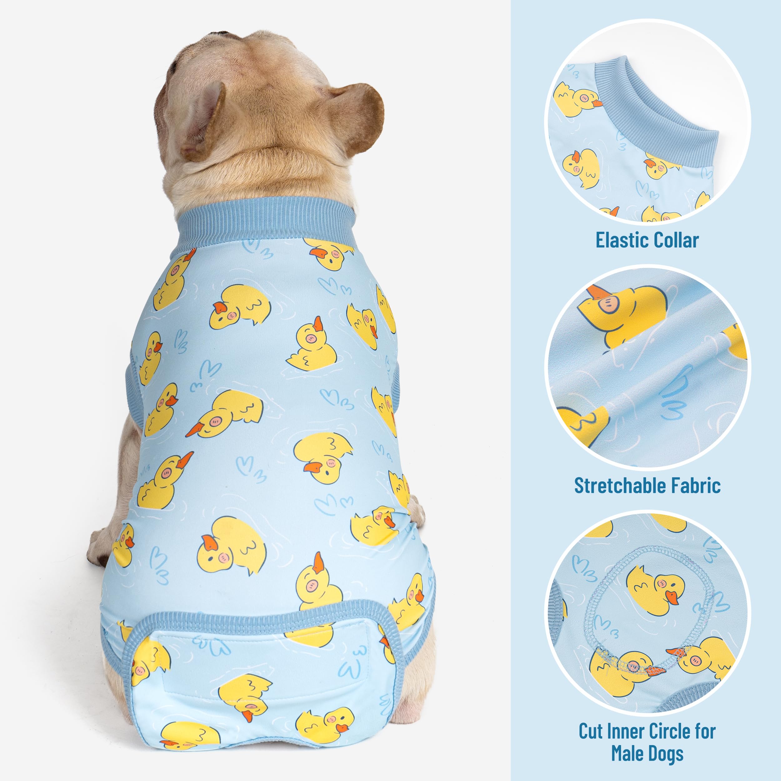 Cyeollo dog recovery suit belly-cut for easy toilet breaks during recovery