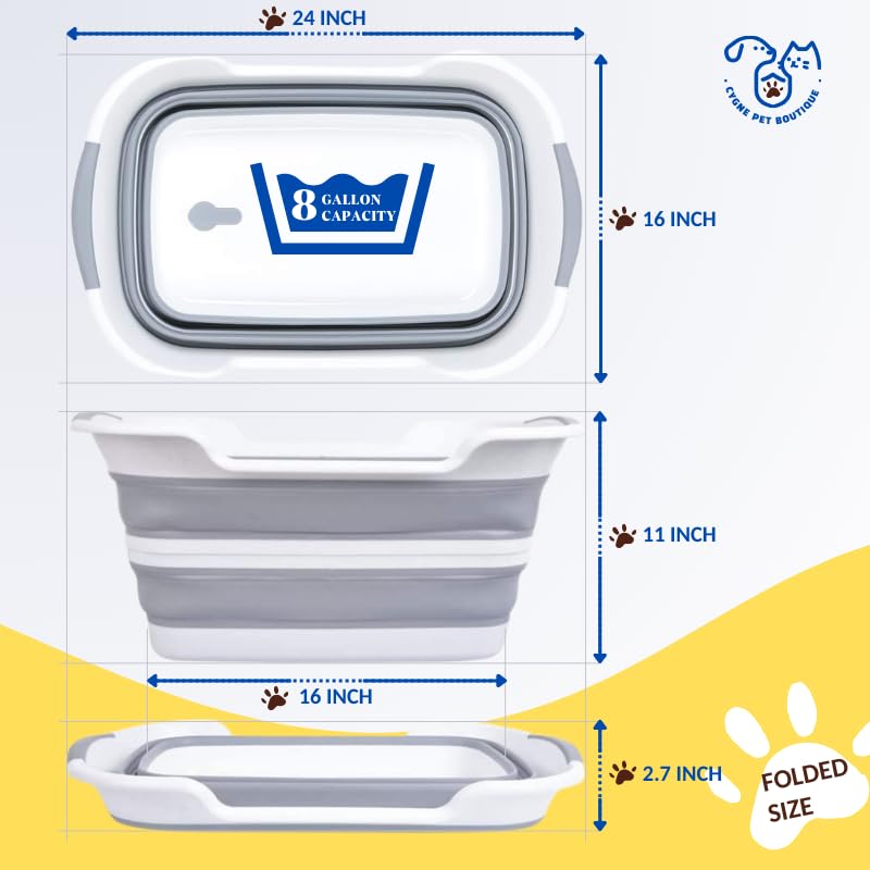 CYGNE space-saving tub stored in a car trunk