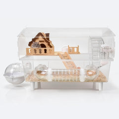 Cyirexylcc clear acrylic hamster cage with wide view for observation and ventilation