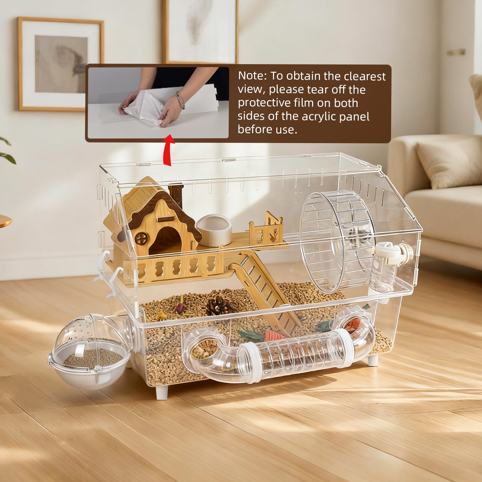Cyirexylcc interior hideout with platform and stairs for multi-level play