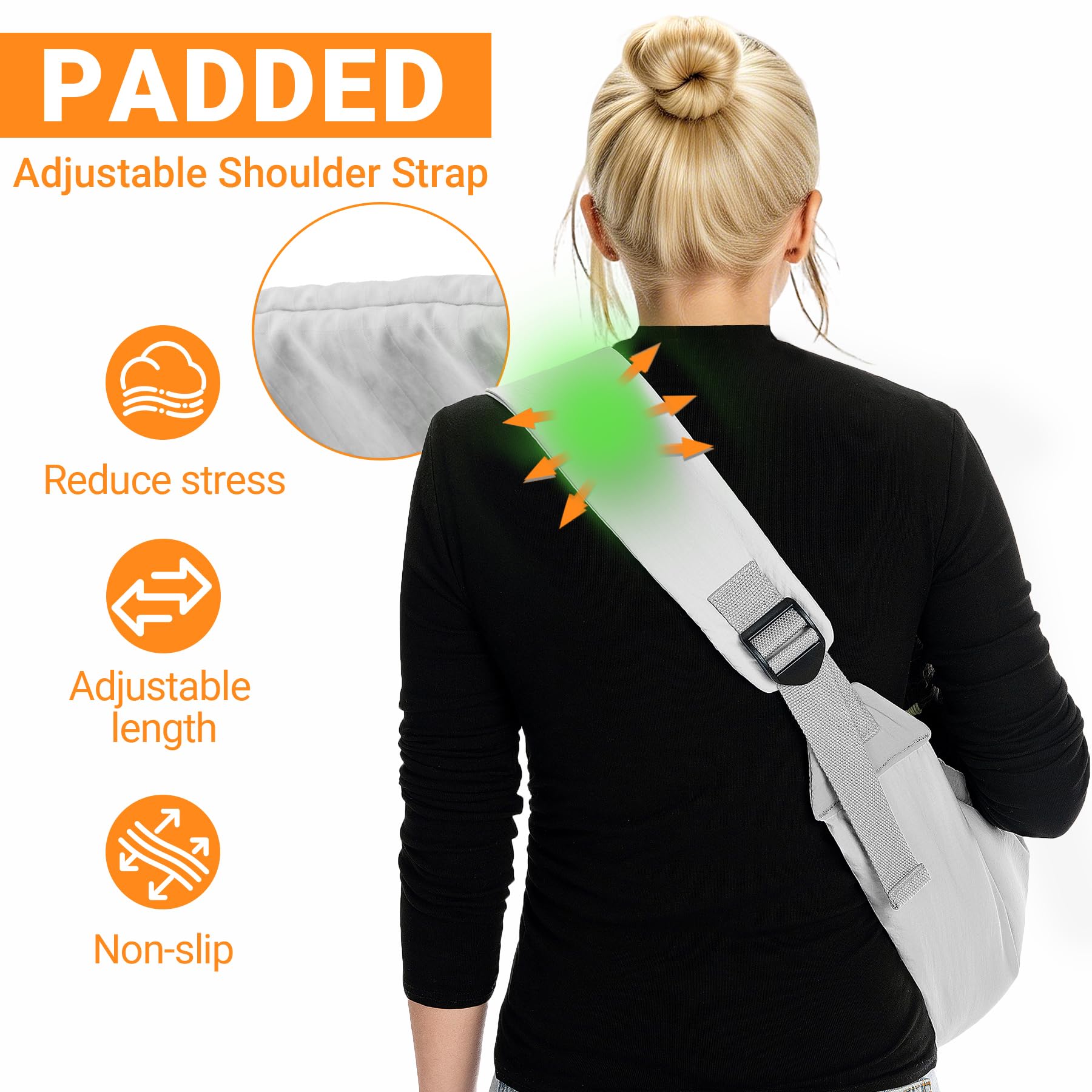 CynosCape small-dog sling carrier back view highlighting compact design.