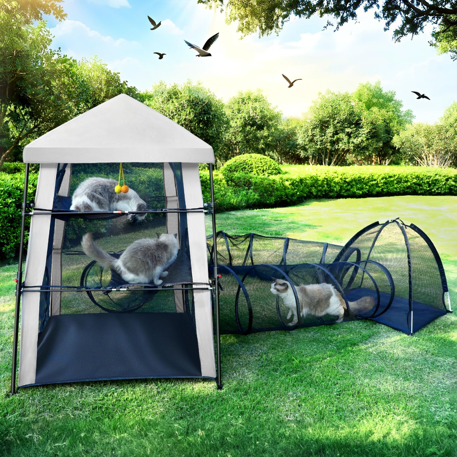 CypherX mini tent with tunnels foldable bag for easy travel.