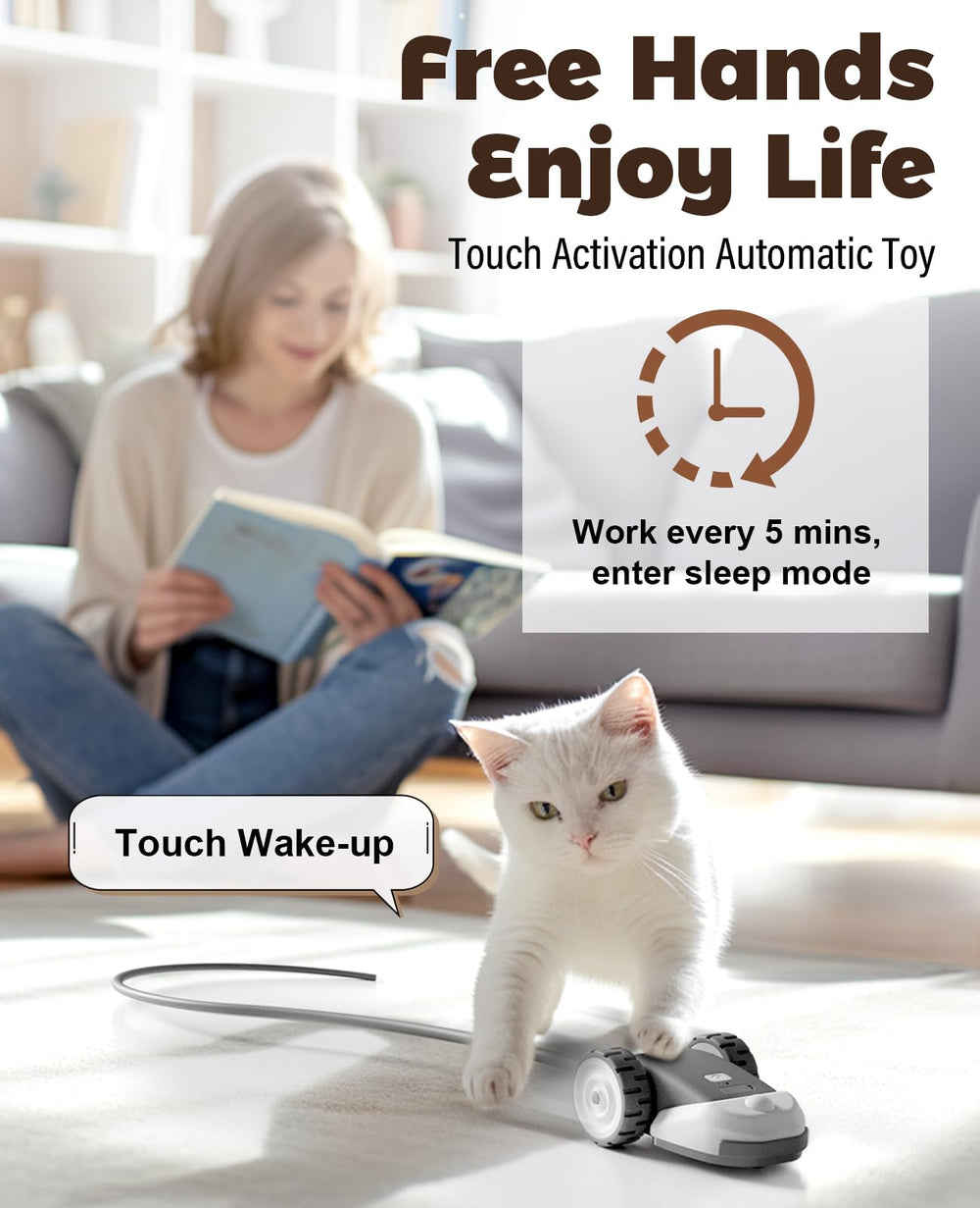CYROS dual-speed option suited for kittens to adult cats during play