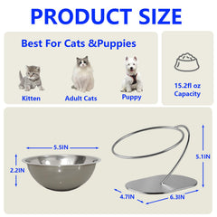 CYUmail cat bowls with detachable bracket for quick cleaning and setup.