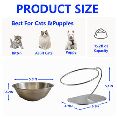 CYUmail Stainless steel bowls offering rust resistance and hygienic feeding