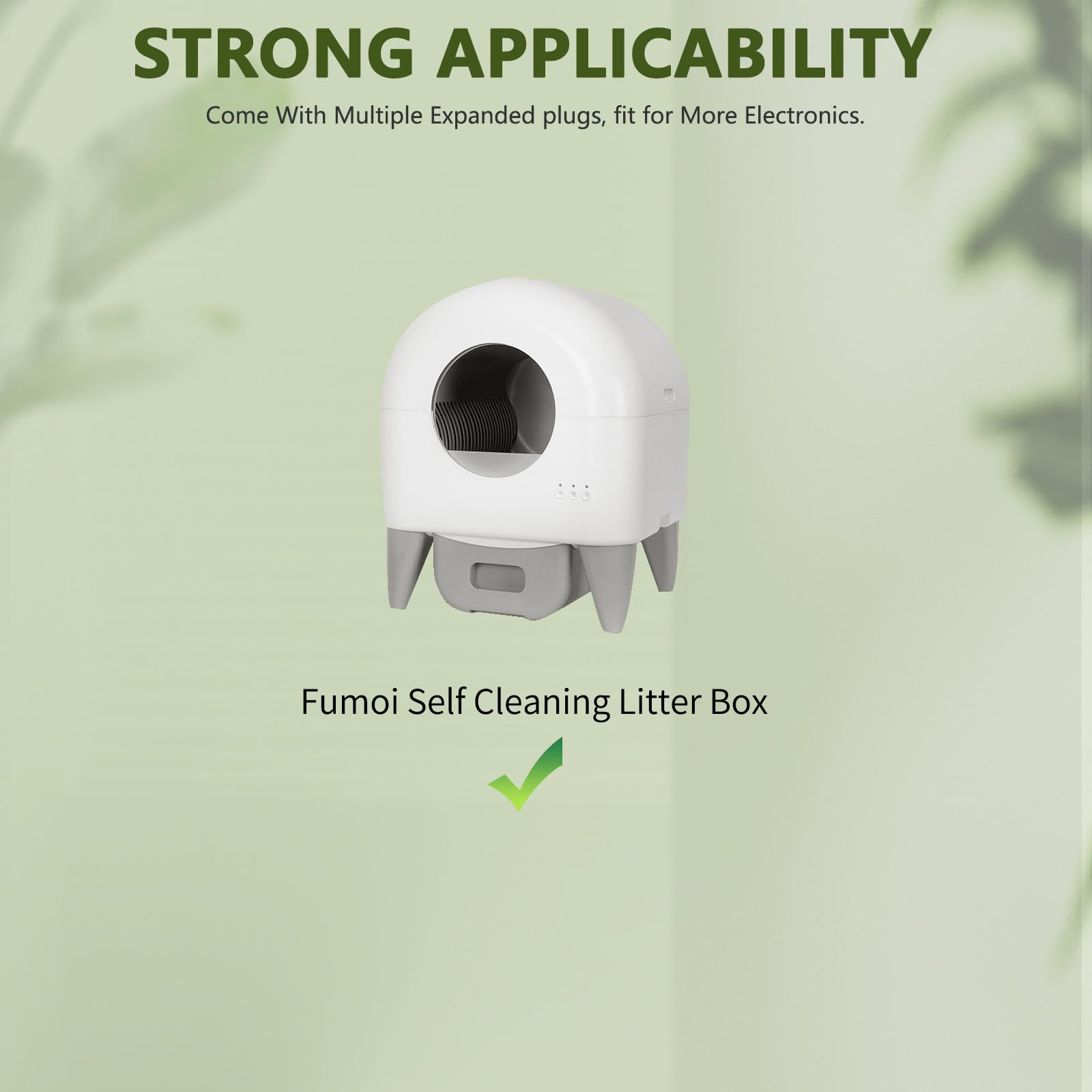 Czepa Fumoi-compatible charger connected to the litter box.