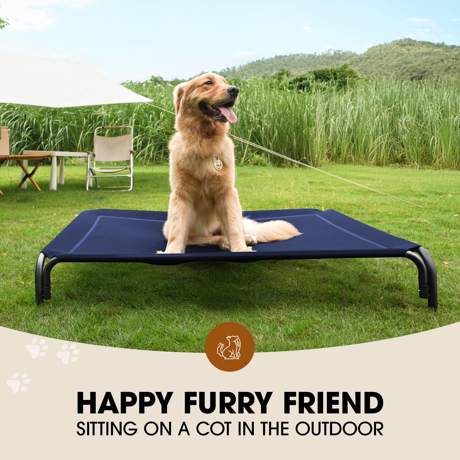 Czpalo dog bed mesh material demonstrates breathable Teslin support.