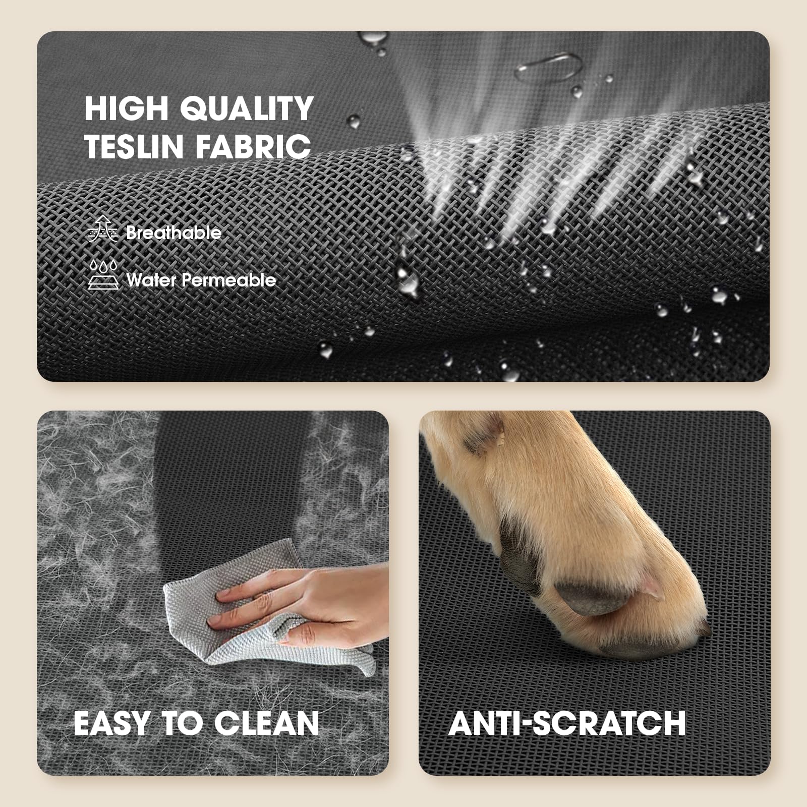 Czpalo easy-clean mesh surface stays hygienic after outdoor use.