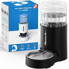 CZPET automatic water dispenser front view with stainless steel bowl provides steady hydration.