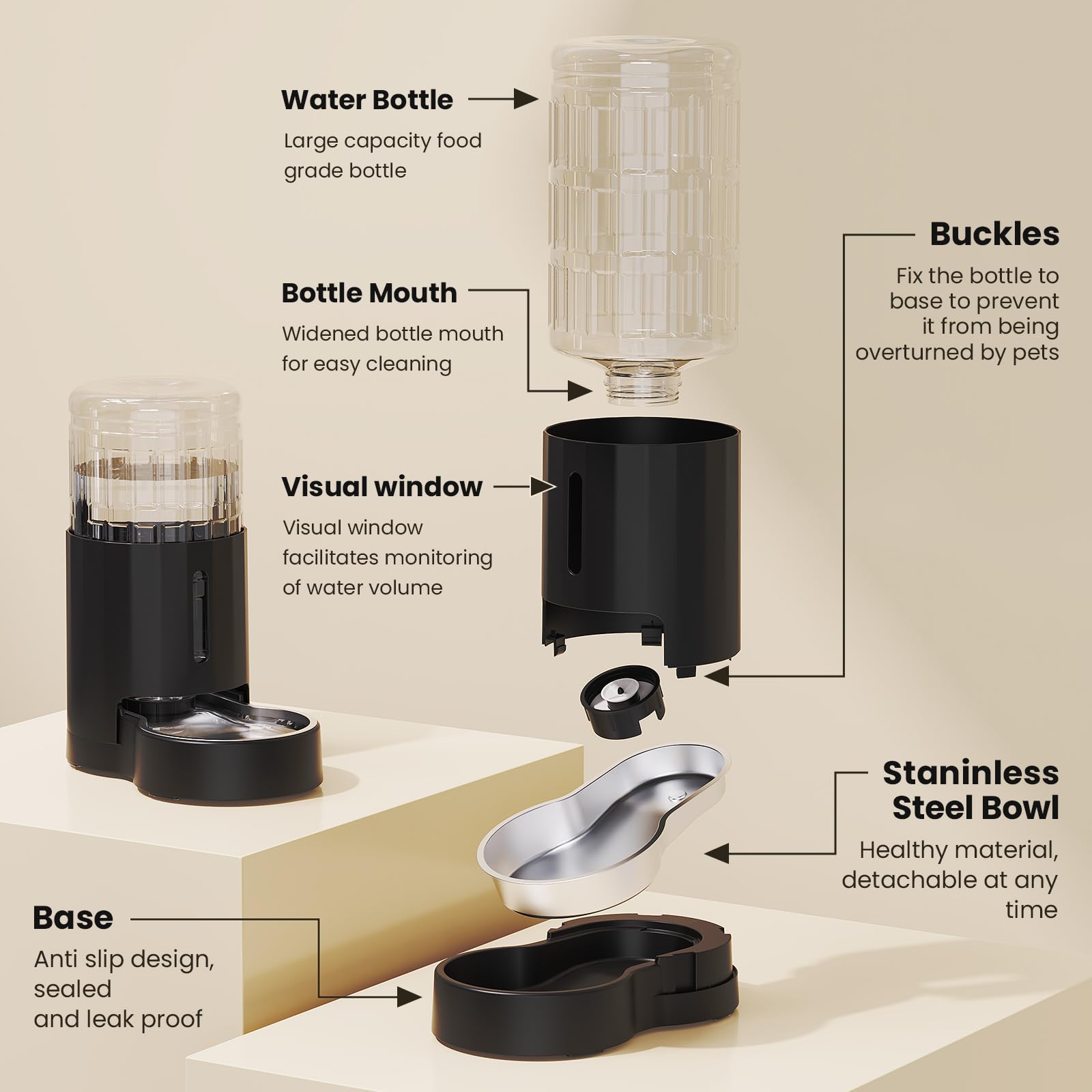 CZPET large drinking area supports multi-pet households
