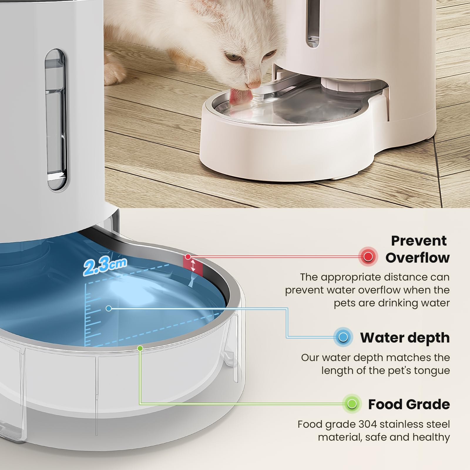 CZPET wide-mouth design with cleaning brush simplifies thorough interior cleaning.