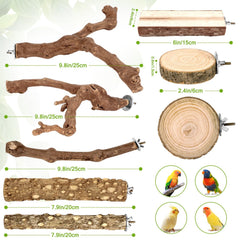 CZWESTC straight grapewood perch 9.8in supports comfortable perching for active birds.